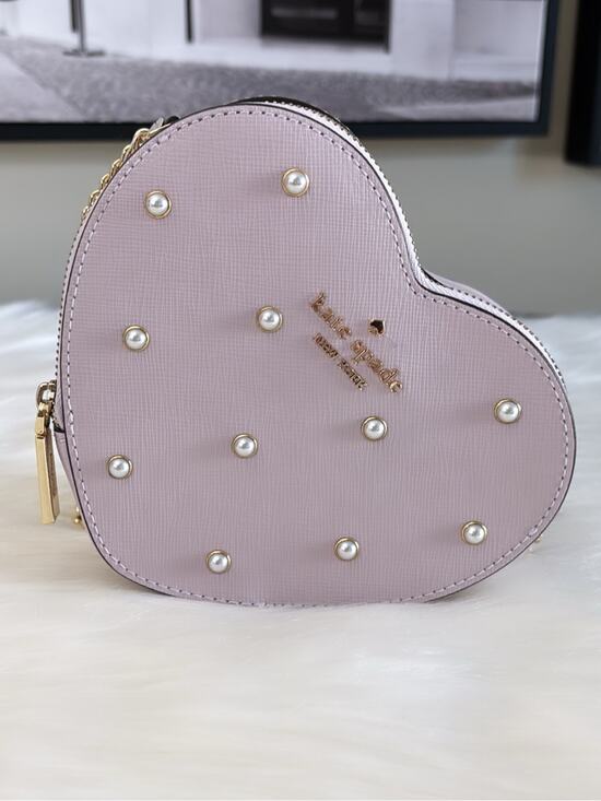 kate spade Handbags - kate spade Heart Mini Crossbody in Lilac with Pearl Studs
